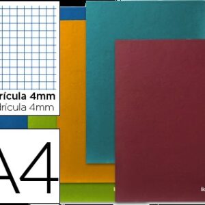 LIBRETA LIDERPAPEL SCRIPTUS A4 48 HOJAS 90G/M2 CUADRO 4MM CO