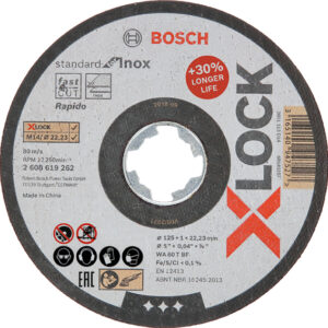 DISCO X-LOCK STAND.INOX 125X1X22,23MM