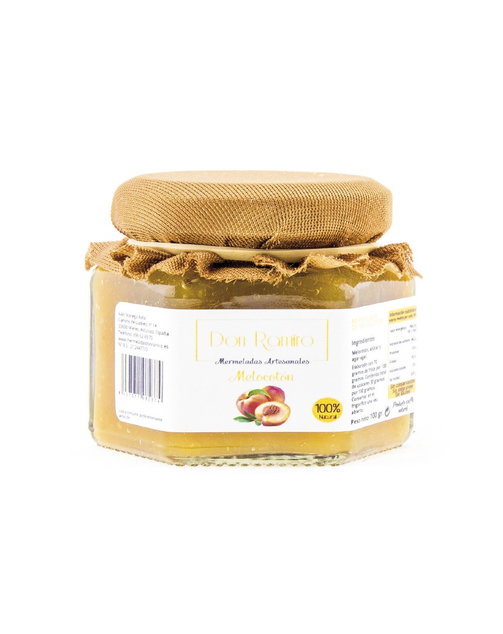 MERMELADA EXTRA DE MELOCOTÓN 100 GR.